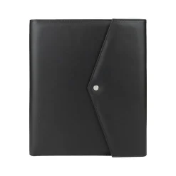 Bond Street Faux Leather Portfolio Case with Snap Closure, Black (WRC5195BS-BLACK)
