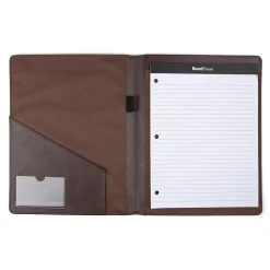 Bond Street Faux Leather Portfolio Case with Zipper Closure, Brown (WRC1511BS-BROWN)