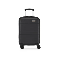 Bond Street Panoramic 21.5" Hardside Carry-On Suitcase, Double Spinner Wheels, Black (HLG7220BS-BLACK)
