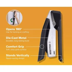 Bostitch InPower+28 Desktop Stapler, 28-Sheet Capacity, Silver/Black (ACF1110) Hot