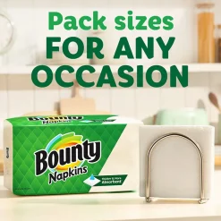 Napkins<Bounty Quilted Napkin, 1-ply, White, 200 Napkins/Pack (34885.)