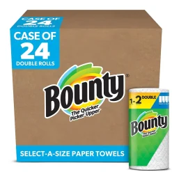Paper Towels<Bounty Select-A-Size Double Roll Paper Towels, 2-ply, 90 Sheets/Roll, 24 Rolls/Pack (66539/5815)