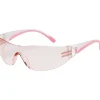 Eye Protection<Bouton Optical Safety Glasses, Eva™, Pink/Clear Frame, Light Pink Lens, Anti-scratch Coating (250-10-0904)