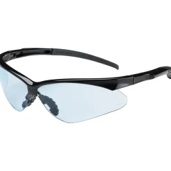 Eye Protection<Bouton Optical Safety Glasses, Adversary, Black Frame, Light Blue Lens, Anti-scratch (250-28-0003)