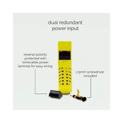 Brainboxes Industrial 4-Port Gigabit Ethernet Unmanaged Switch, Yellow (SW-584)* Ethernet Switches & Splitters