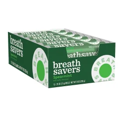 Gum & Mints<Breath Savers Spearmint Sugar Free Breath Mints Rolls, 0.75 oz., 24/Box (HEC71433)