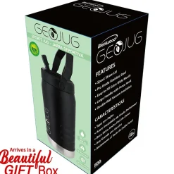 Water Bottles<Brentwood Geojug Stainless Steel Double Walled Sports Water Jug, 40 oz., Black (G-1200BK)