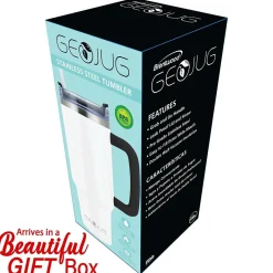 Brentwood Geojug Stainless Steel Double Walled Tumbler Cup, 40 oz., Cream (CMB-1200CRM)