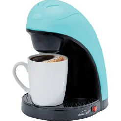 Coffee Makers<Brentwood Single-Serve Coffee Maker with Mug, Blue (TS-112BL)