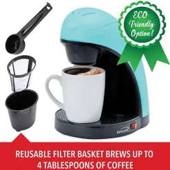 Coffee Makers<Brentwood Single-Serve Coffee Maker with Mug, Blue (TS-112BL)