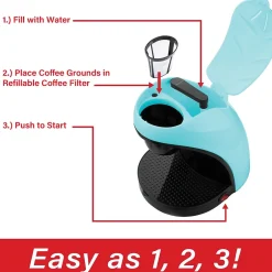 Coffee Makers<Brentwood Single-Serve Coffee Maker with Mug, Blue (TS-112BL)