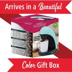 Coffee Makers<Brentwood Single-Serve Coffee Maker with Mug, Blue (TS-112BL)