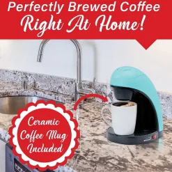 Coffee Makers<Brentwood Single-Serve Coffee Maker with Mug, Blue (TS-112BL)