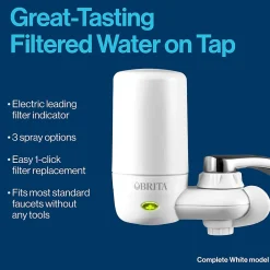 Water Filters & Dispensers<Brita On Tap Water Filtration System Faucets Replacement Filters, White (36309)
