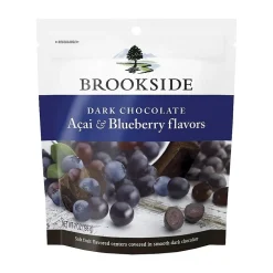 Chocolate<Brookside Acai & Blueberry Flavored Dark Chocolate Pieces, 7 oz., 12/Carton (HEC38971)