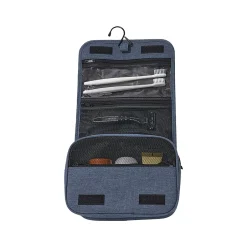 Brookstone 8.66" Fabric Toiletry Bag, Blue (BNKM0001)
