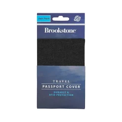 Brookstone RFID Polyester Passport Holder, Black (BNCM0001)