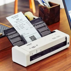 Desktop Scanners<Brother ADS-1200 Micro USB Duplex Document Scanner, White (ADS1200)