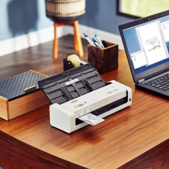 Desktop Scanners<Brother ADS-1200 Micro USB Duplex Document Scanner, White (ADS1200)