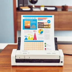 Desktop Scanners<Brother ADS-1200 Micro USB Duplex Document Scanner, White (ADS1200)