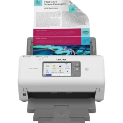 Desktop Scanners<Brother ADS-4700W Duplex Document Scanner, White/Black