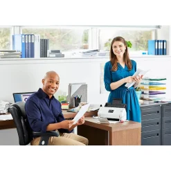 Desktop Scanners<Brother ADS-2700W Refurbished Wireless Color Duplex Desktop Document Scanner, White
