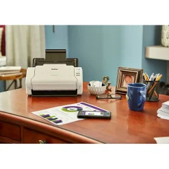 Desktop Scanners<Brother ADS-2700W Refurbished Wireless Color Duplex Desktop Document Scanner, White