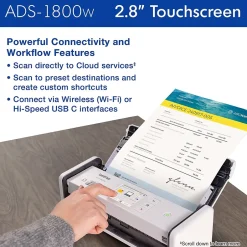 Document Scanners<Brother ADS-1800W Wireless Compact Desktop Document Scanner