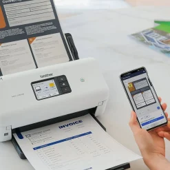 Portable Scanners<Brother ADS3300W Wireless Duplex Document Scanner, White/Black