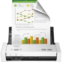Desktop Scanners<Brother Desktop Scanner for Documents, Wireless, White (ADS1250W)