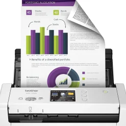 Desktop Scanners<Brother Desktop Scanner for Documents, Wireless, White (ADS-1700W)