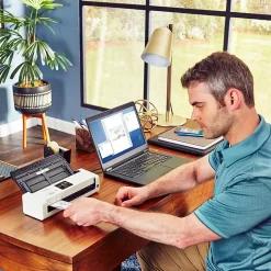 Desktop Scanners<Brother Desktop Scanner for Documents, Wireless, White (ADS-1700W)