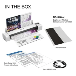 Portable Scanners<Brother DSmobile DS-940DW USB/Wireless Duplex Portable Scanner White