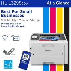 Color Printers<Brother HL-L3295CDW Wireless Compact Digital Color Printer, Refresh Subscription Eligible