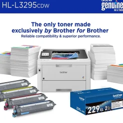 Color Printers<Brother HL-L3295CDW Wireless Compact Digital Color Printer, Refresh Subscription Eligible