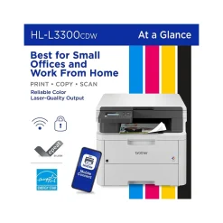 Wireless Printers<Brother HL-L3300CDW Wireless Digital Color Multi-Function Printer, Refresh Subscription Eligible