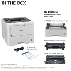 Wireless Printers<Brother HL‐L6210DWT Business Monochrome Laser Printer, Dual Paper Trays, Wireless Networking