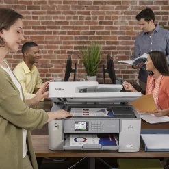 All-In-One Printers<Brother INKvestment Tank MFC-J6555DW Wireless Color Inkjet Printer, All-In-One Supertank, Print, Scan, Copy, Fax