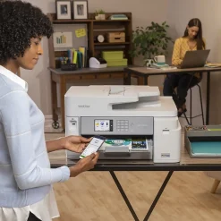 Color Printers<Brother INKvestment Tank MFC-J5855DW Wireless Color Inkjet Printer, All-In-One Supertank, Print, Scan, Copy, Fax