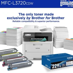 Color Printers<Brother MFC-L3720CDW Wireless Color Laser Printer, All-In-One, Print, Scan, Copy, Fax (MFCL3720CDW)