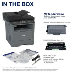 Black & White Printers<Brother MFC-L5705DW Wireless Black & White Laser Printer, All-In-One, Print, Scan, Copy, Fax (MFCL5705DW)
