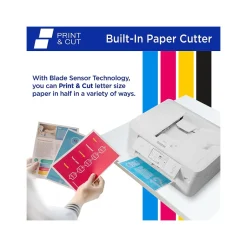 Color Printers<Brother Print & Cut MFC-J1800DW Wireless Color Inkjet Printer, All-In-One, Print, Scan, Copy, Fax