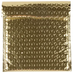 JAM Paper Bubble Padded Mailers with Peel and Seal Closure, CD Size, 6 x 6.5, Gold Metallic, 12/Pack (2745207)* Bubble Mailers