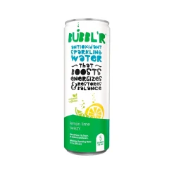Bottled Water<Bubbl'r Antioxidant Lemon Lime Twist'r Flavored Sparkling Water, 12 fl. oz., 12 Cans/Carton (028435600145)