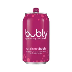 Bottled Water<Bubly Raspberry Flavored Sparkling Seltzer Water, 12 Fl. Oz., 8 Cans/Pack, 3 Packs/Carton (18117)