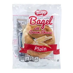 Fresh Groceries<Burry Individually Wrapped Plain Bagel w/ Cream Cheese, 4.6 Oz, 6/Box (307-00370)