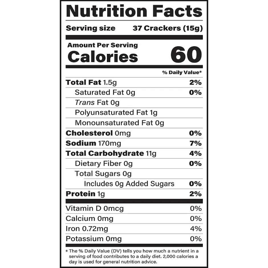 Crackers<Burry Small Oyster Portion Pack Cracker, 0.5 oz, 150/Pack (307-00423)