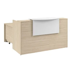 Arrive 72"W L Shaped Reception Desk with Counter and Mobile File Cabinet, (ARV010NE) L-Desks