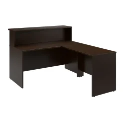 Hot Arrive 60"W L Shaped Reception Desk with Shelf, (ARV003MR) Office Desks