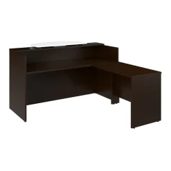Hot Arrive 72"W L Shaped Reception Desk with Counter, (ARV009MR) L-Desks